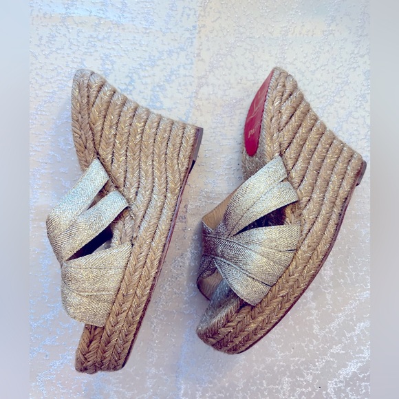 Christian Louboutin Espadrille Wedges Sandals. Very clean, no toe marks :) - Picture 3 of 4